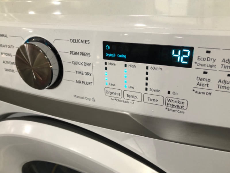 Photo 6 of Samsung - 7.5 Cu. Ft. Stackable Gas Dryer with Sensor Dry - White