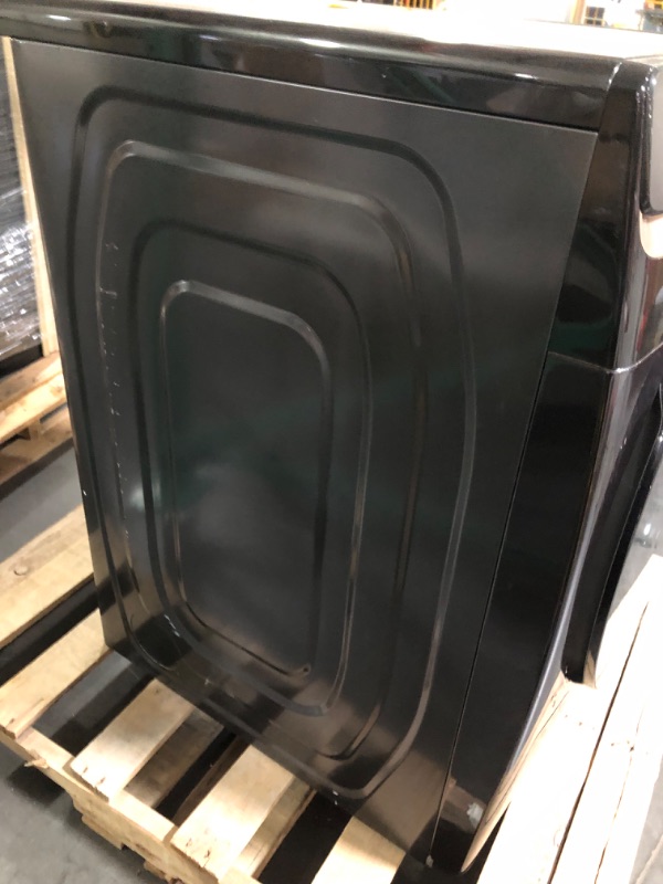 Photo 4 of 7.5 cu. ft. Smart Electric Dryer in Brushed Black