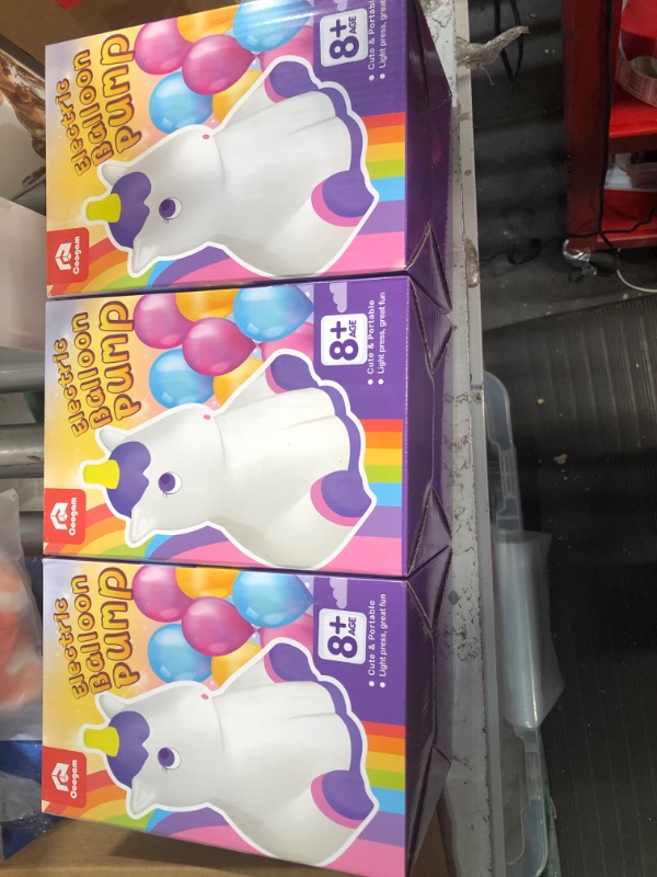 Photo 2 of Coogam Unicorn Balloon Pump, Electric Air Ballon Blower, Portable Inflator for Party 