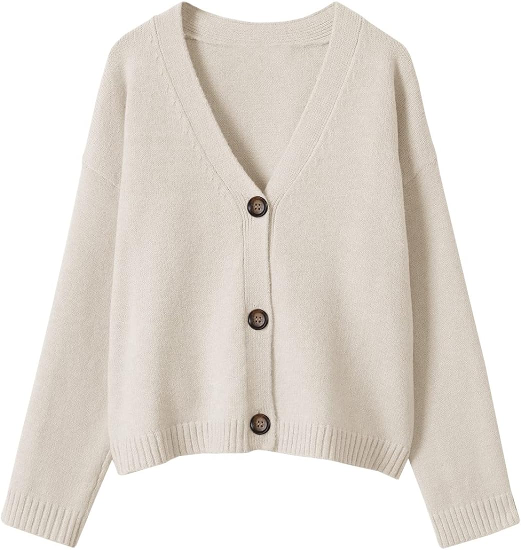 Photo 1 of 2 Girls Cardigans Knitted Sweaters Button Long Sleeve Solid Basic Casual Tops Outerwear 5-14 Years Spring Fall