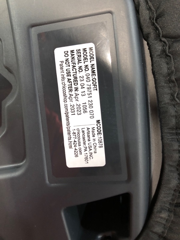 Photo 3 of Chicco GoFit Backless Booster Car Seat 40-110 lbs. | Shark/Black/Grey Shark GoFit