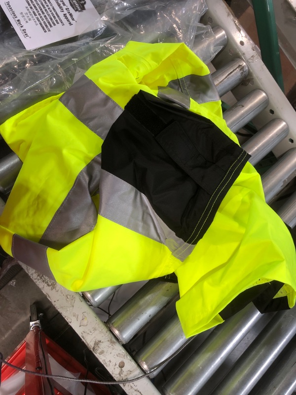 Photo 2 of Ergodyne Standard Class 3 Hi-vis Rain Jacket Black Bottom Large