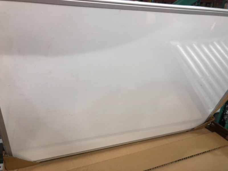 Photo 4 of Amazon Basics Magnetic Dry Erase White Board, 36 x 24-Inch Whiteboard - Silver Aluminum Frame 24" x 36" Magnetic, Aluminum Frame
