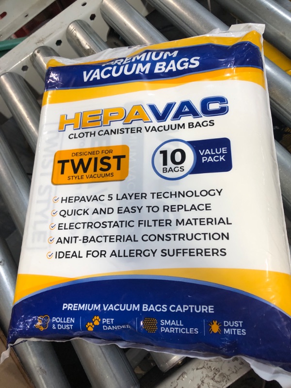 Photo 2 of 1 Pack VEVA 10 bags Premium HEPA Vacuum Bags Style G Cloth Bag compatible with Kirby Twist Micron Magic Type G,