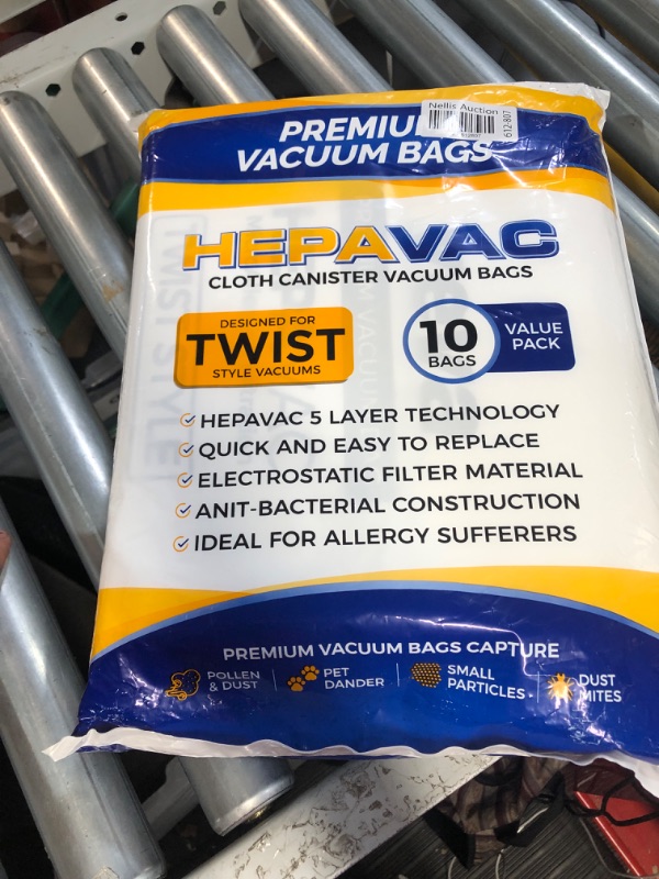 Photo 2 of 1 Pack VEVA 10 bags Premium HEPA Vacuum Bags Style G Cloth Bag compatible with Kirby Twist Micron Magic Type G, 