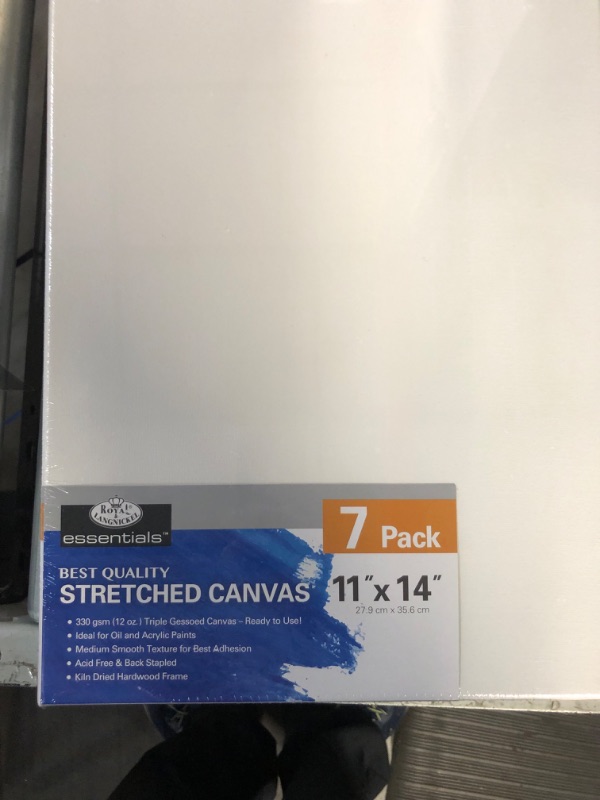 Photo 3 of 12x16" Triple Gessoed Stretched Canvas Value Pack, for Oil and Acrylic Painting, 6 Pack 12 x 16" - 6pk