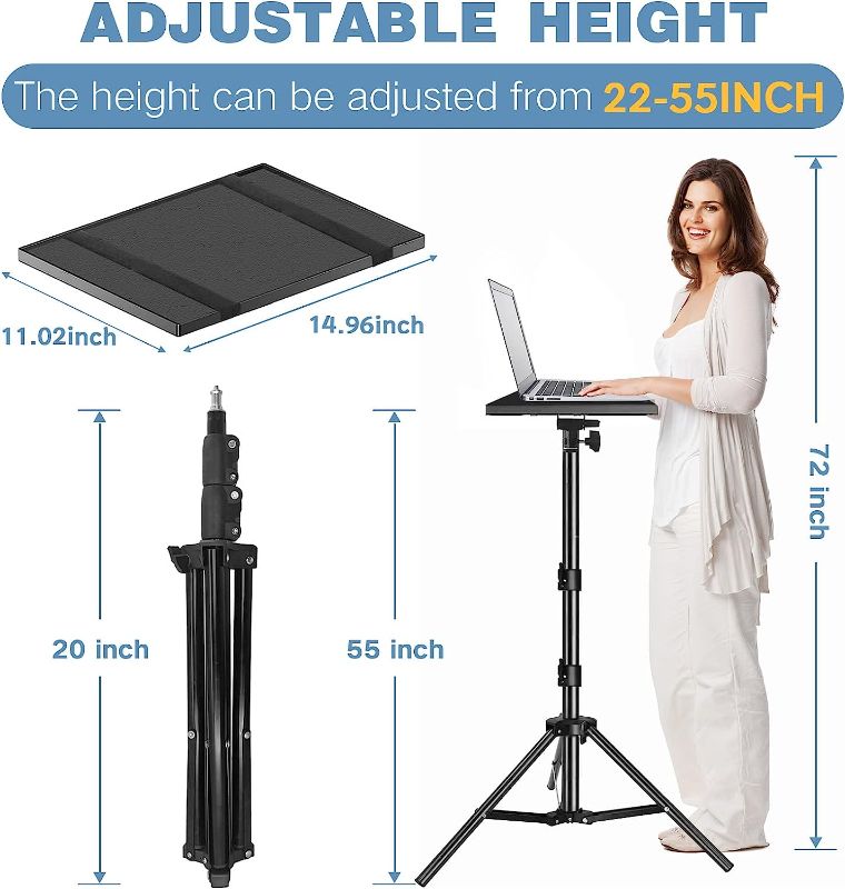 Photo 1 of  Projector Stand- Laptop Stand Adjustable Height 21 to 55 Inch,Projector Tripod