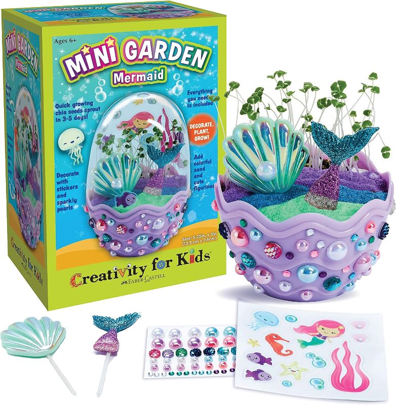 Photo 1 of (2 pack) Creativity for Kids Mini Garden: Mermaid Terrarium -