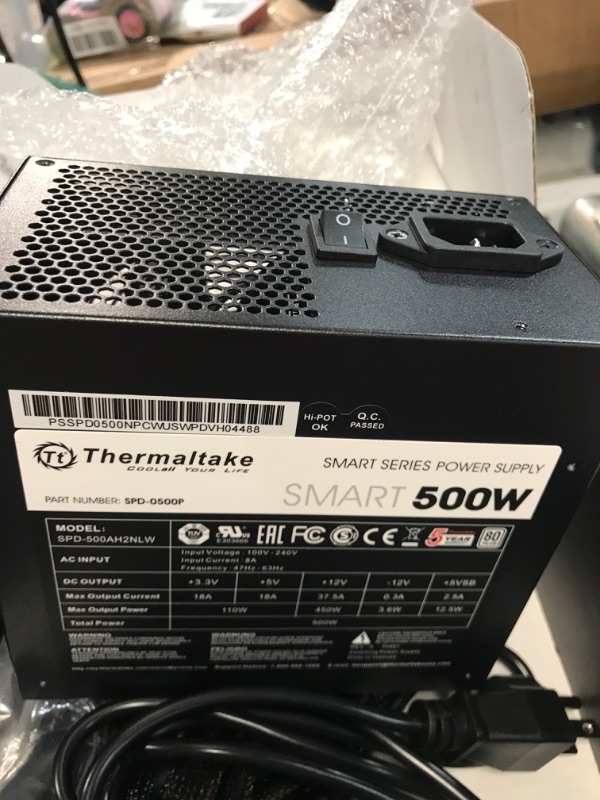 Photo 5 of Thermaltake Smart 500W 80+ White Certified PSU, 