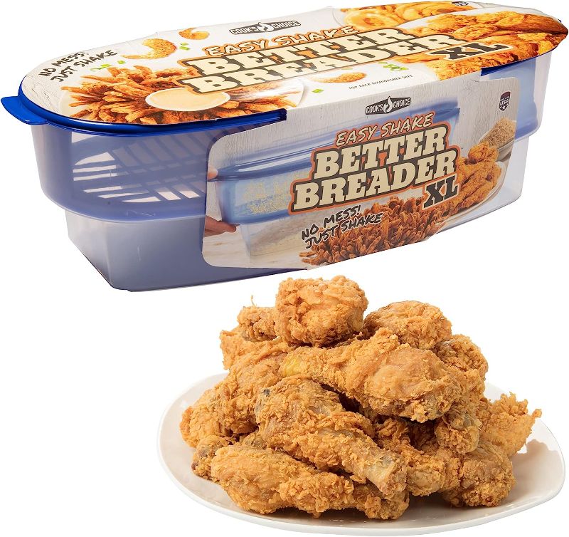 Photo 1 of Cook's Choice Original Better Breader Batter Bowl- All-in-One Mess Free Breading Station Tray for at Home or On-the-Go