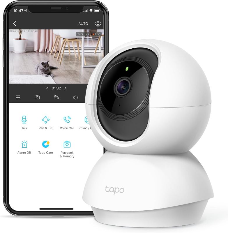 Photo 1 of TP-Link Tapo 2K Pan Tilt Security Camera for Baby Monitor