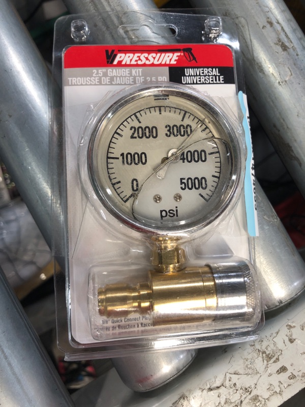 Photo 2 of **INDICATOR BROKEN OFF** Northstar Pressure Washer Pressure Gauge - 5000 PSI, 3/8in. Fitting