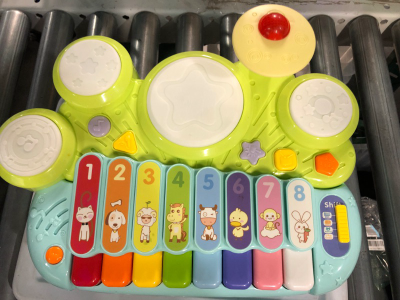 Photo 2 of Baby Musical Toys 3 in 1 Piano Keyboard Xylophone Drum Set Gift for 1 Year Old Girls Boys Toys Age 2 