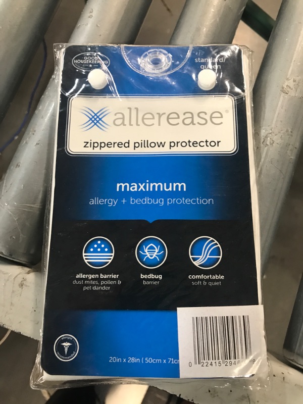 Photo 3 of **only one pillow case**AllerEase Maximum Allergy Pillow Protector, Standard/Queen - 4 Pack 4 Pack Standard/Queen