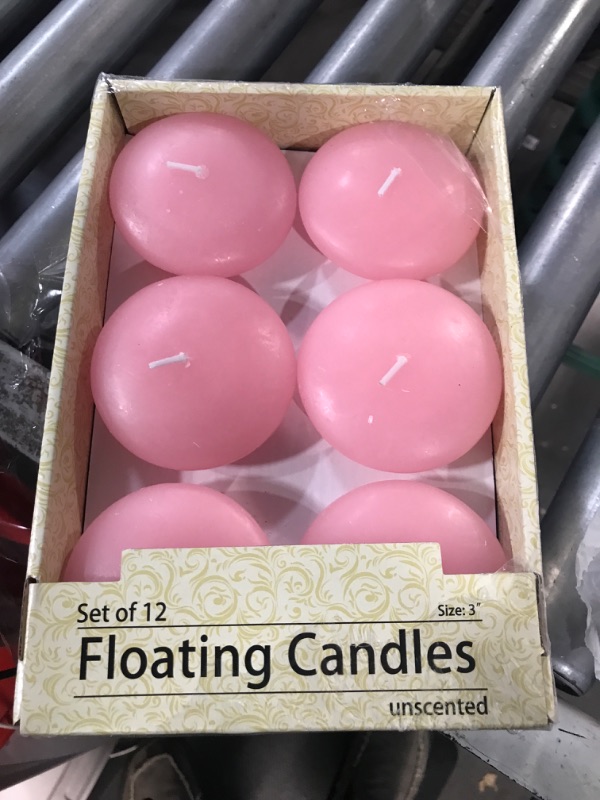 Photo 2 of Zest Candle 12-Piece Floating Candles, 3-Inch, Light Rose