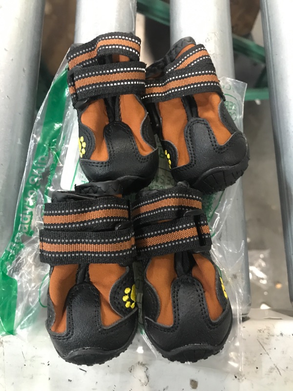 Photo 1 of CovertSafe& Dog Boots for Dogs Dog Shoes for Medium to Large Dogs 4Pcs with Rugged Sole Black-Brown, Size 1: 2.3''x1.6'')(L*W) for 10-23 lbs Brown