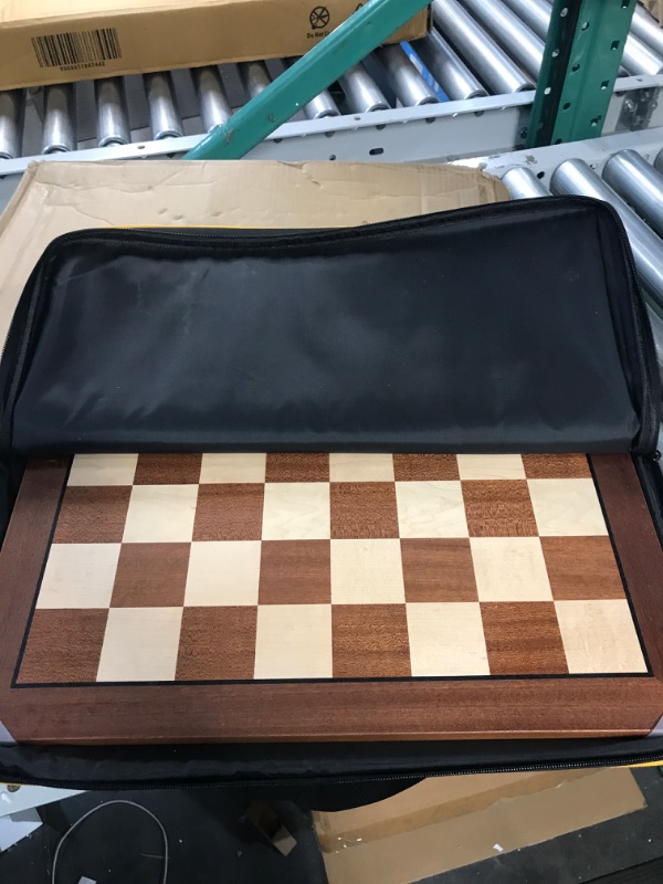 Photo 3 of A&A 18.875" Professional Wooden Tournament Chess Board / Mahogany & Maple Inlaid / 2.0" Squares w/o Notation 18.875" / 48cm Mahogany & Maple Inlaid - W/O Notation