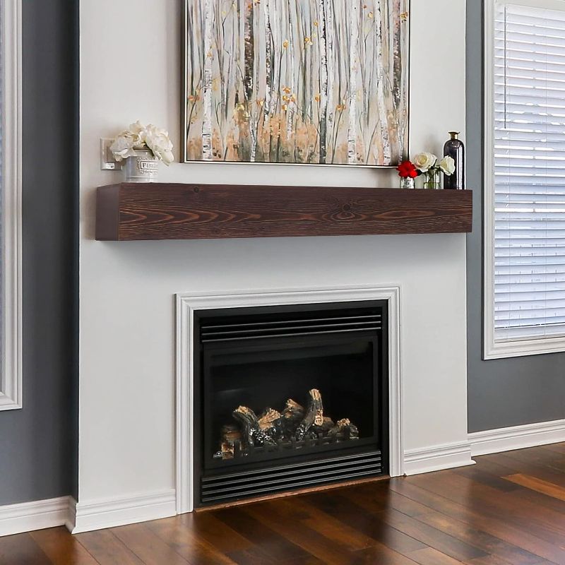 Photo 1 of Fireplace Mantel | 48"W Wood Floating Shelves