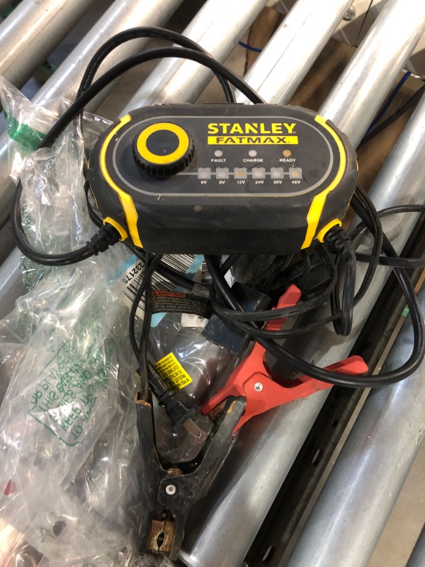 Photo 2 of STANLEY BM1S Fully Automatic 1 Amp 12V Battery Charger/Maintainer with Cable Clamps and O-Ring Terminals