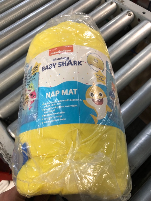 Photo 2 of Baby Shark Toddler Nap Mat - Includes Pillow and Fleece Blanket – Great for Boys and Girls Napping at Daycare, Preschool, Or Kindergarten - Fits Sleeping Toddlers and Young Children