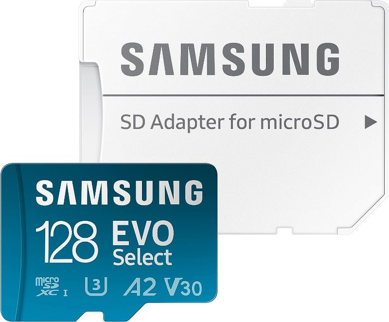 Photo 1 of **adapter only***SAMSUNG EVO Select Micro SD-Memory-Card + Adapter, 128GB microSDXC 130MB/s Full HD & 4K UHD, UHS-I, U3, A2, V30, Expanded Storage for Android Smartphones, Tablets,