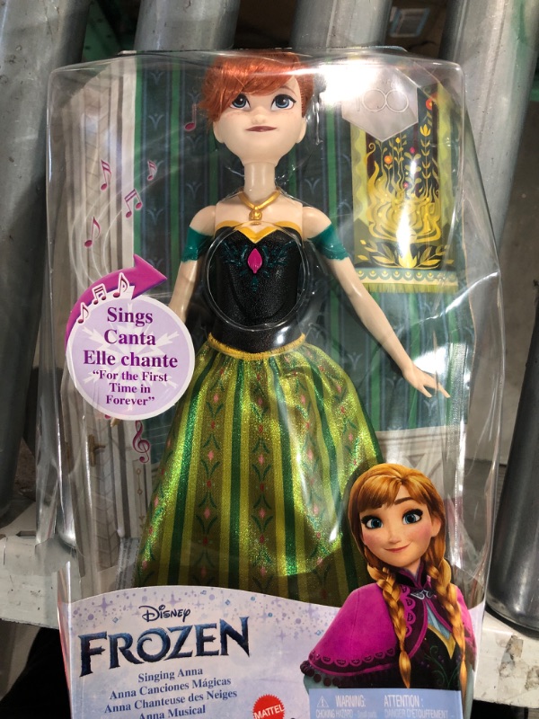 Photo 2 of **speaker crackles**Disney Frozen by Mattel Disney Frozen Toys, Singing Anna Doll in Signature Clothing, Sings “For the First Time in Forever” from the Disney Movie Frozen