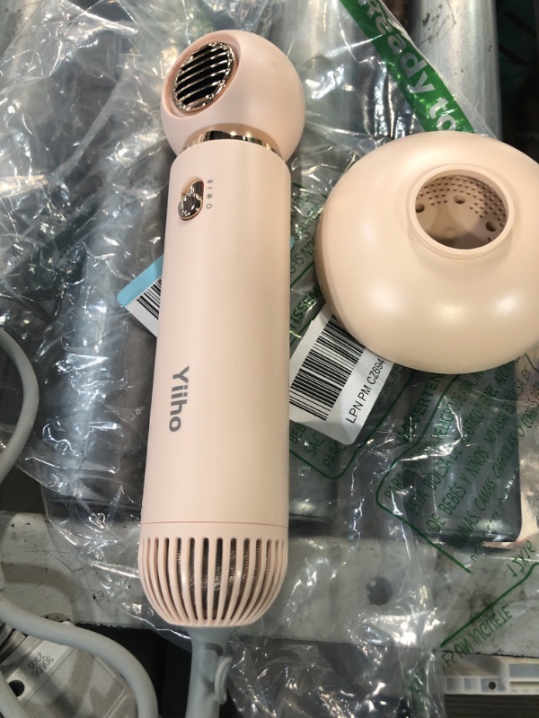 Photo 2 of **MISSING SMALL ATTACHMENT** Yiiho Ionic Hair Dryer – Professional Hair Blow Dryer with Dual Ionic Technology – Pink