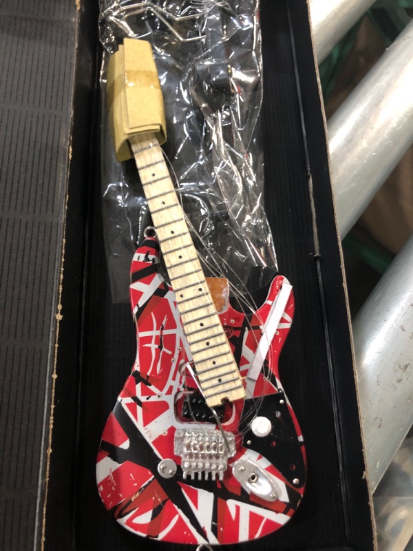 Photo 2 of **NECK BROKEN**EVH Minature Guitars EVH Frankenstein Mini Replica Guitar Van Halen (EVH001)  (EVH002) Frankenstein + Guitars EVH Black