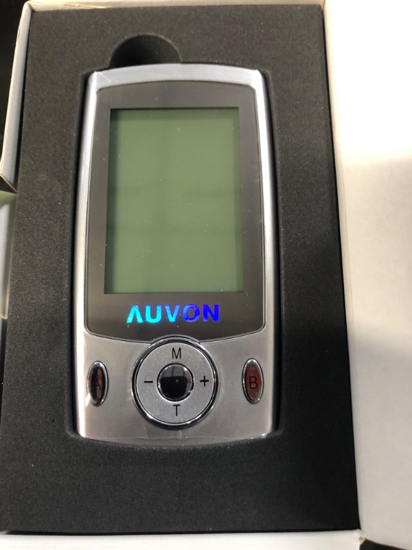 Photo 2 of AUVON Dual Channel TENS Unit Muscle Stimulator Machine with 20 Modes, 2" and 2"x4" TENS Unit Electrode Pads A Sliver