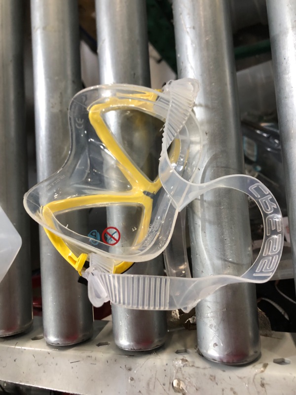 Photo 1 of **MISSING LID** Cressi LINCE, Adult Scuba Diving, Snorkeling, and Freediving Mask - Cressi: 100% Made in Italy Since 1946 Clear/Yellow
