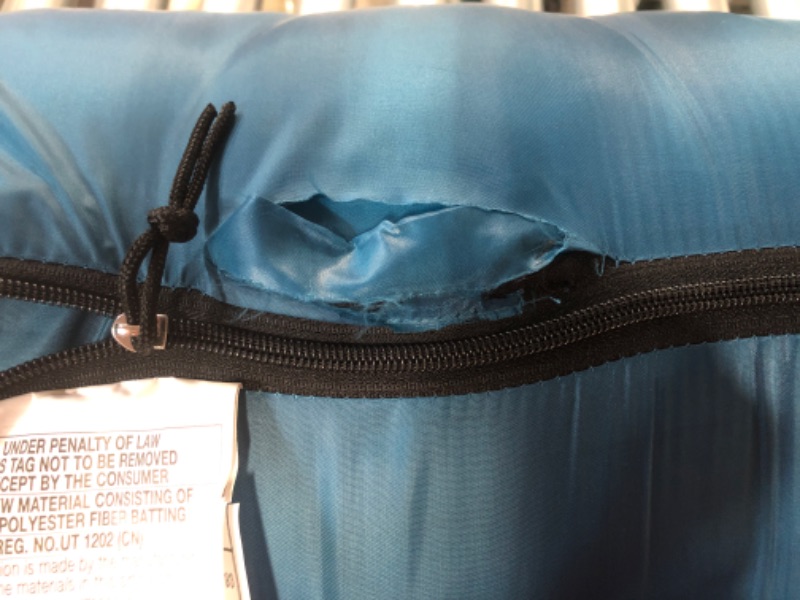 Photo 3 of **damaged* Coleman Brazos Cold Weather Sleeping Bag Blue