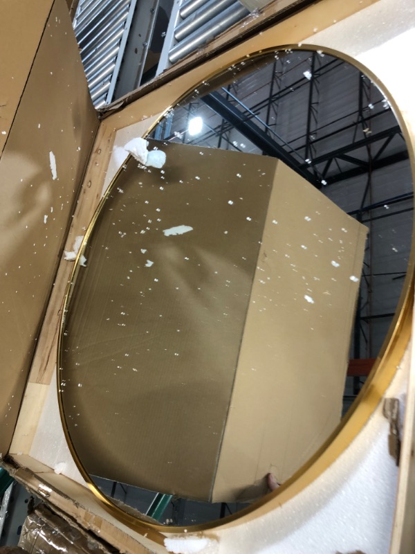 Photo 2 of * damaged * see images *
Beauty4U 32" Wall Circle Mirror for Bathroom, Large Royal Gold Round Mirror for Wall, 32 inch Hanging Round Mirror 