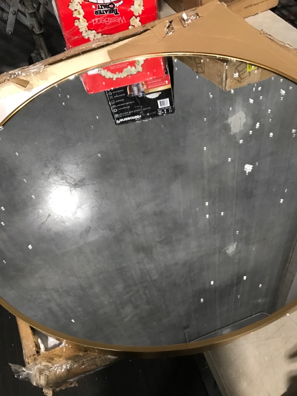 Photo 4 of * damaged * see images *
Beauty4U 32" Wall Circle Mirror for Bathroom, Large Royal Gold Round Mirror for Wall, 32 inch Hanging Round Mirror 