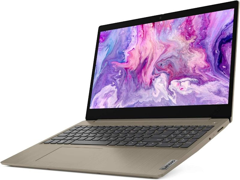 Photo 1 of Lenovo Ideapad 3 Laptop, 15.6" HD Display, 10th Gen Intel Core i3-1005G1 Processor, 8GB DDR4 RAM, 128GB PCIe M.2 SSD, HDMI, Wi-Fi, Webcam, Bluetooth, Windows 10 Home, Almond