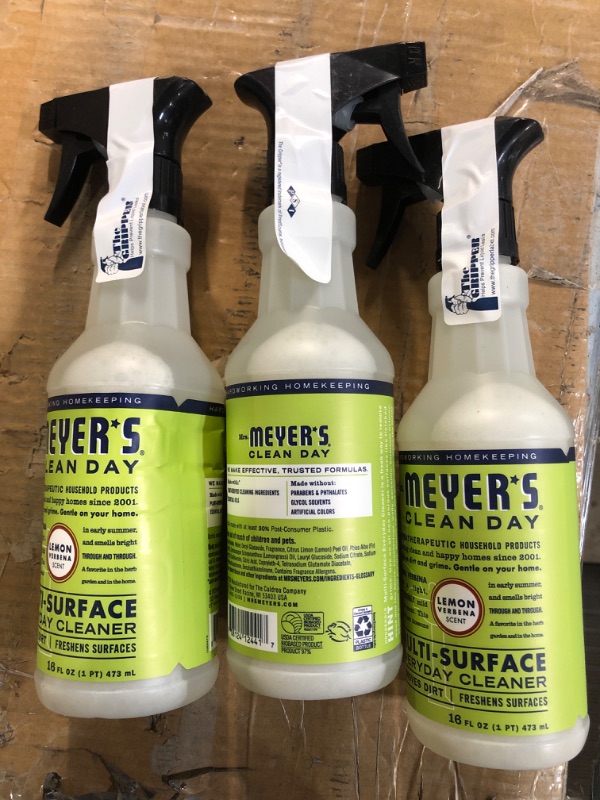 Photo 1 of (3x) Mrs. Meyer's All-Purpose Cleaner Spray, Lemon Verbena, 16 fl. oz - Pack of 3 Lemon Verbena Spray