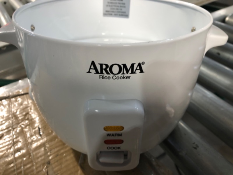 Photo 2 of **INNER PIOT BENT, SEE PHOTO** Aroma Housewares Aroma 6-cup (cooked) 1.5 Qt. One Touch Rice Cooker, White (ARC-363NG), 6 cup cooked/ 3 cup uncook/ 1.5 Qt.