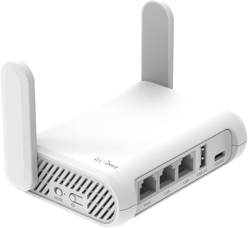 Photo 1 of GL.iNet GL-SFT1200 Secure Travel WiFi Router – AC1200 Dual Band Gigabit Ethernet Wireless Internet Router | IPv6 | USB 2.0 | MU-MIMO | DDR3 |128MB Ram | Repeater Bridge | Access Point Mode