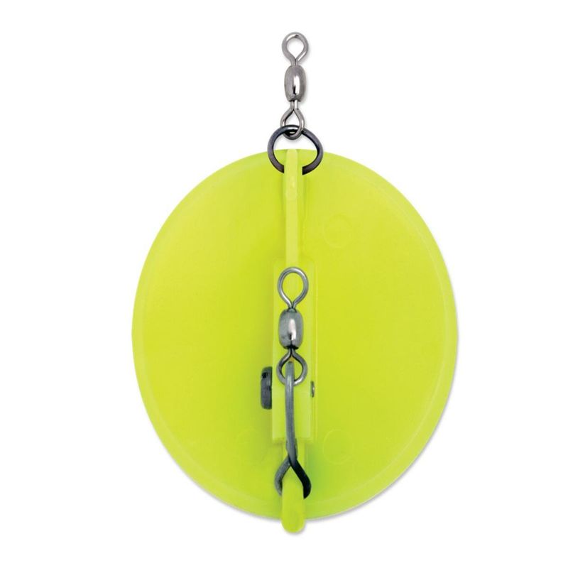 Photo 1 of (2x) Luhr Jensen 3/0 Dipsy Diver Chartreuse/White Bottom