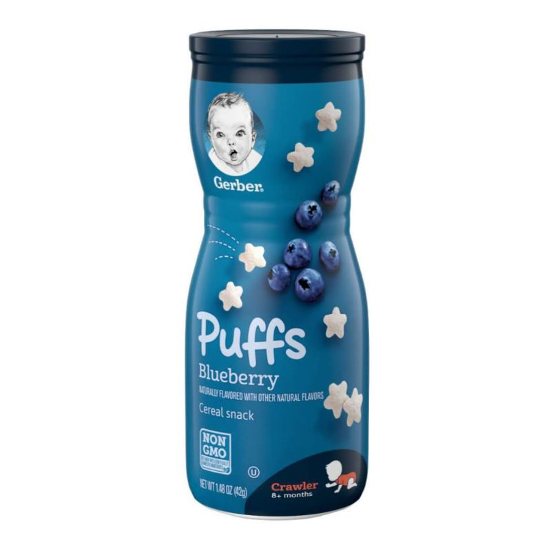 Photo 1 of (6x) Gerber Graduates Puffs, Blueberry