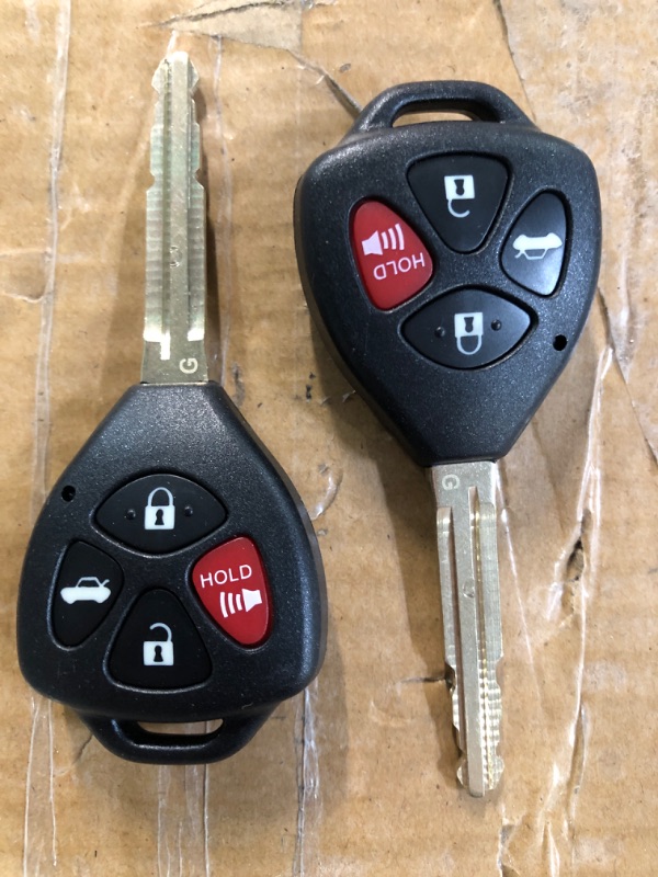 Photo 2 of Keyless2Go Replacement for 2 New Keyless Entry Remote Car Key for Toyota Corolla Venza Avalon GQ4-29T with G Chip