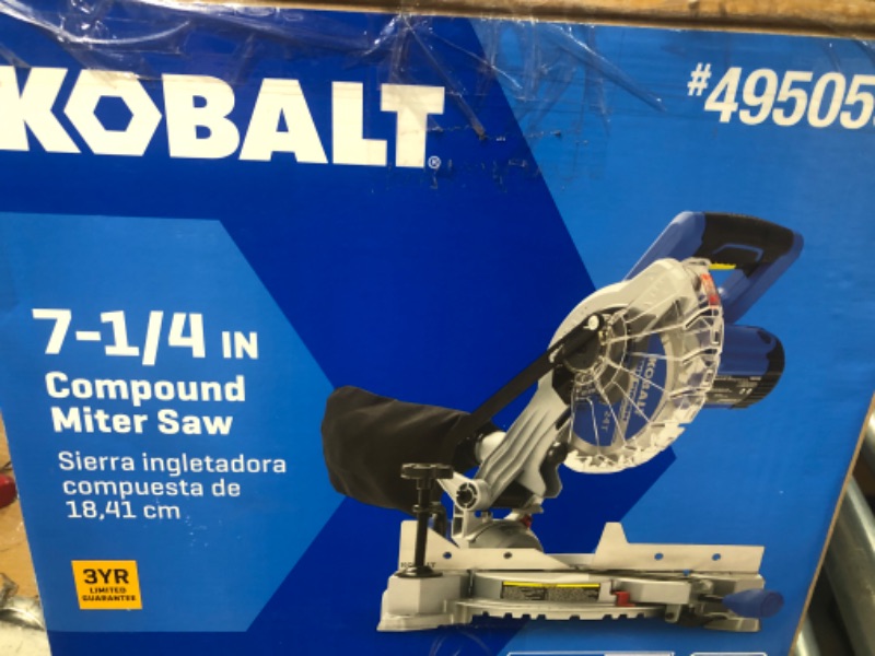 Photo 4 of ***Parts Only***Kobalt 7-1/4-in 10-Amp Single Bevel Compound Corded Miter Saw