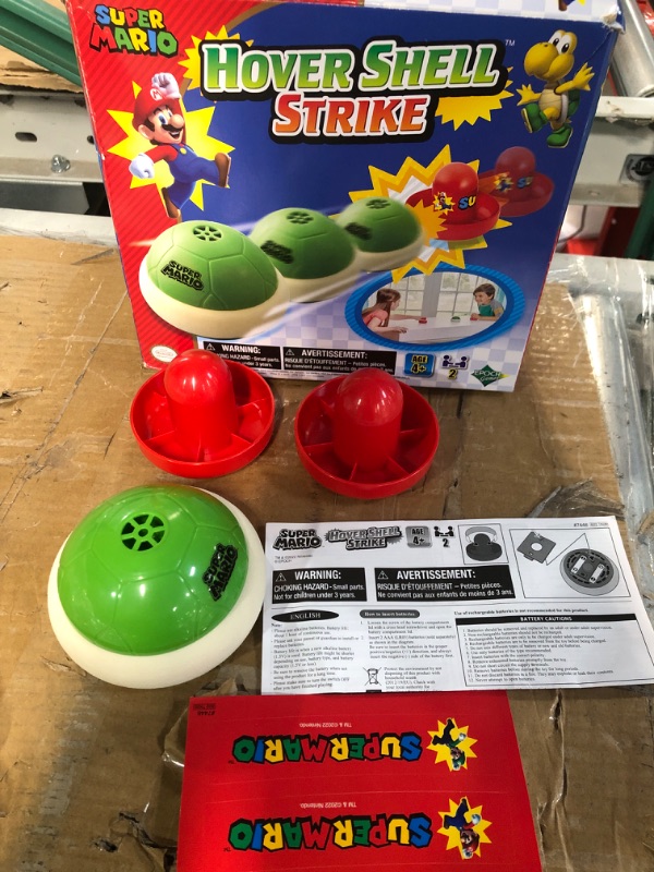 Photo 2 of EPOCH Games Super Mario Hover Shell Strike, Tabletop or Floor Multiplayer Sports Game