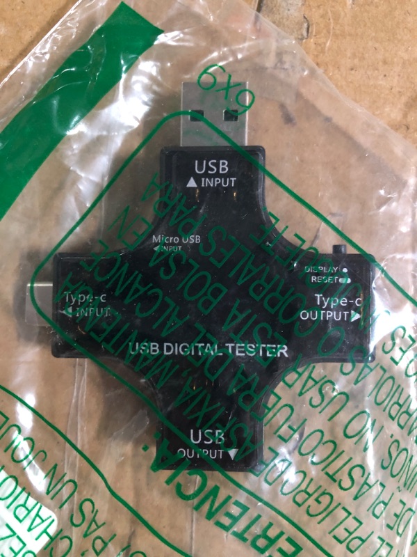 Photo 2 of **MISSING USB-C RECEIVER** Binval Digital Multimeter 2 in 1 USB C Tester LCD Color Display Voltage Current Watt Meter Automatic Detection and Identification of Charging Protocols Covering Display: DC3.6-32V/0-5.1A