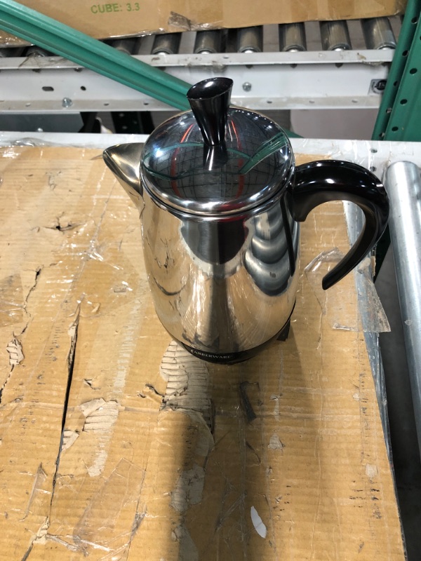 Photo 2 of [FOR PARTS, READ NOTES]
Spectrum Brands Farberware 8-Cup Percolator, Stainless Steel, FCP280, Black