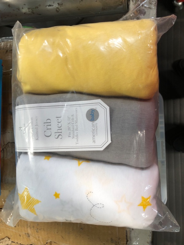 Photo 2 of American Baby Company 3 Pack Printed 100% Cotton Jersey Knit Fitted Crib Sheet 