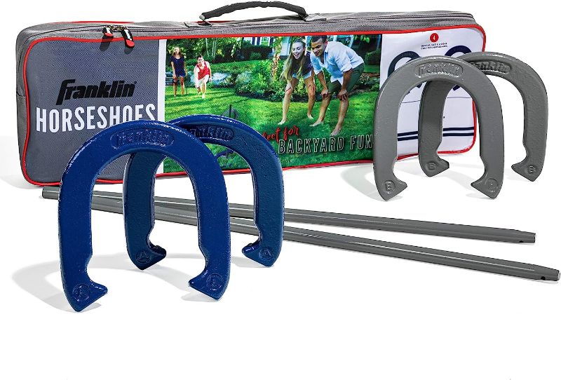 Photo 1 of Franklin Sports Horseshoes Sets - Metal Horseshoe Game Sets for Adults + Kids