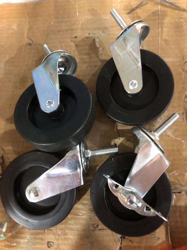 Photo 1 of (4x) 3.75" Plastic Caster Wheels