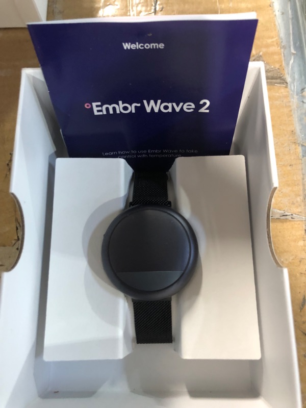 Photo 3 of Embr Wave 2 Thermal Wristband - Effective, Natural Relief from Hot Flashes, Night Sweats, Menopause Symptoms – Improve Sleep, Manage Anxiety - Warming and Cooling Rechargeable Bracelet - Black