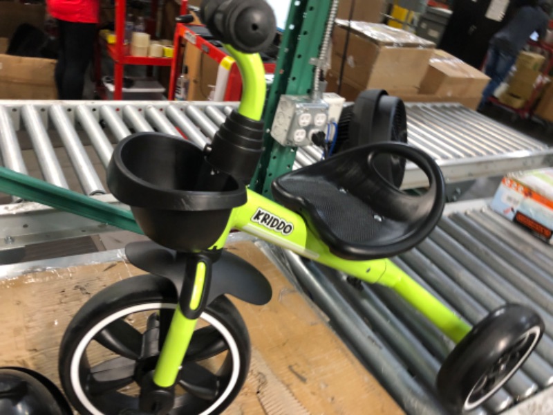 Photo 2 of **BACK BUCKET NEEDS TO BE ATTACHED** KRIDDO Kids Tricycles Age 24 Month to 5 Years, Toddler Kids Trike for 2.5 to 5 Year Old, Gift Toddler Tricycles for 2 - 4 Year Olds, Trikes for Toddlers, Green