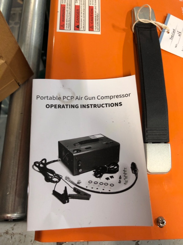 Photo 3 of **MISSING PARTS, UNIT ONLY SEE PHOTO** VEVOR PCP Air Compressor, 4500PSI Portable PCP Compressor, 12V DC 110V/220V AC PCP Airgun Compressor Auto-stop, w/Built-in Adapter, Fan Cooling, Suitable for Paintball, Air Rifle, Mini Diving Bottle 02 350W-Auto